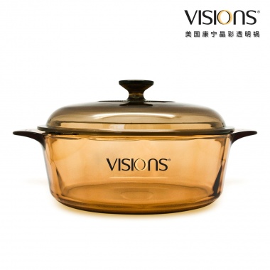 VISIONS 美国康宁晶彩透明锅 3.25公升超耐热透明玻璃煮锅 VS-32（3.25L 经典煮锅）