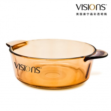 VISIONS 美国康宁晶彩透明锅 3.25公升超耐热透明玻璃煮锅 VS-32（3.25L 经典煮锅）